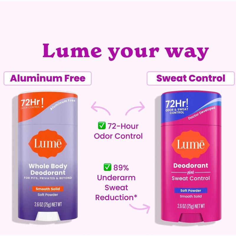 Stay Fresh Bundle: Lume Sweat Control Solid Stick Deodorant + Deodorant Wipes