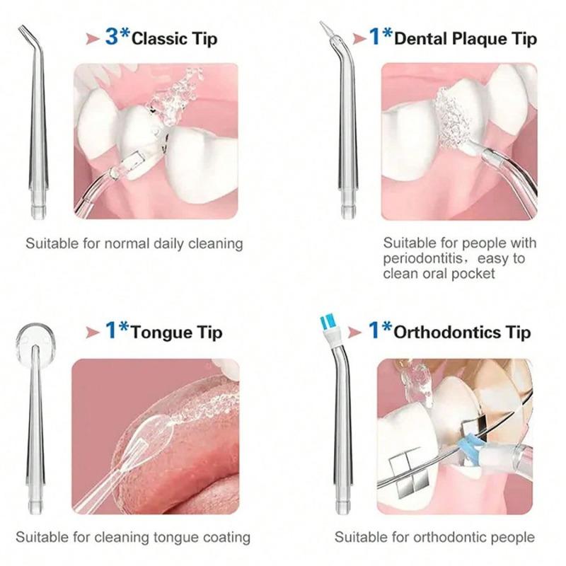 Cordless Water Flosser, 4 Jet Tips, High Pressure, Rechargeable, Perfect for Teeth & Gum Care water flosser teeth Oral