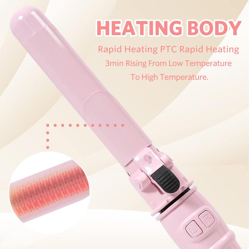 AILIYZ Rotating Curling Iron - Pink Sunset