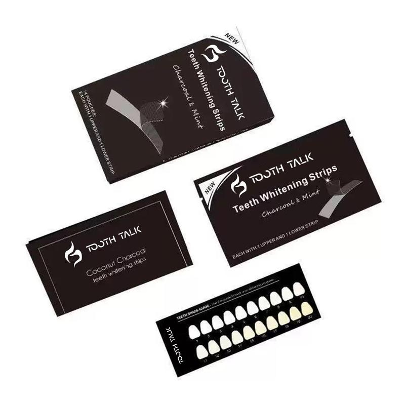 Black Friday ToothTalk Teeth Whitening Strips,Bamboo Charcoal Black Strips for Non-Sensitive Professional Effect Teeth Whitening Non-irritating Non-Peroxide Ingredients EffectThhningNonirriaingNonPeroxide Ingredients Oral Gel