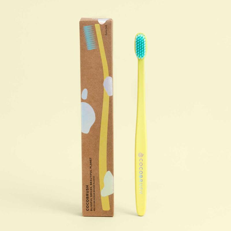 Cocofloss Cocobrush, Ultra-Soft Manual Toothbrush, Dentist-Designed, Gentle on Gums, Made from Recycled Plastic