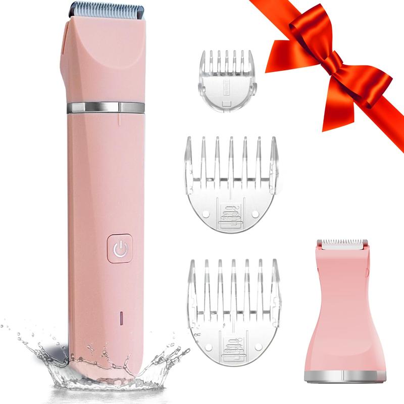 Lightweight 2-in-1 Electric Trimmer for Women, Painless Body Shaver. IPX7 Waterproof,Comfort. Perfect Gift for Lady Hair Removal.