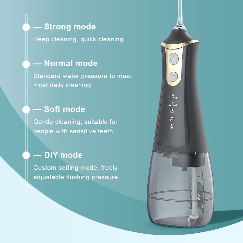 Christmas Gift - Electric Water Flosser for Women, Men, Portable Oral Irrigator with 5 Nozzles for Home & Travel, Waterproof Teeth Cleaner, 4 Modes Teeth Cleaning Tool for Home & Travel, christmas gift ideas Black Friday Deals tiktok shop store