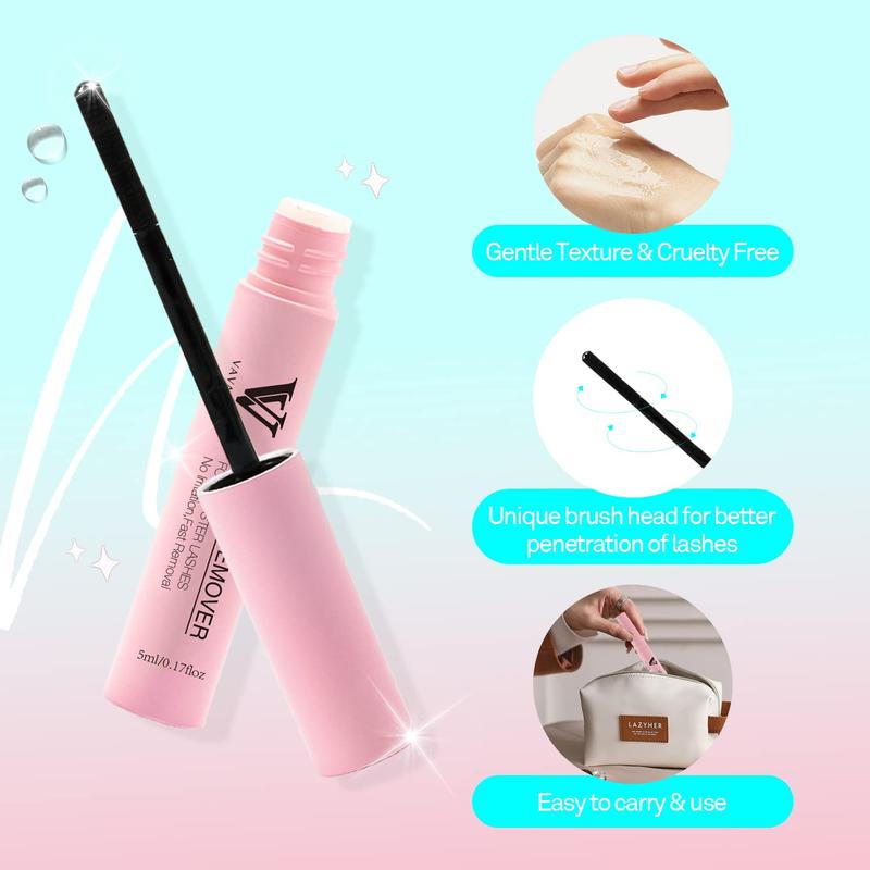 VAVALASH Lash Remover, Eyelash Remover for Individual DIY Eyelash Extensions at Home Gentle False Eyelashes Lash Adhesive Remover 5ML Remover Makeup Makeup Remover Cosmetic