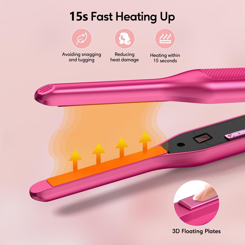 Terviiix Pencil Flat Iron Smooth Comfort, 3 10 Inch Small Hair Straightener for Pixie Short Hair & Edges