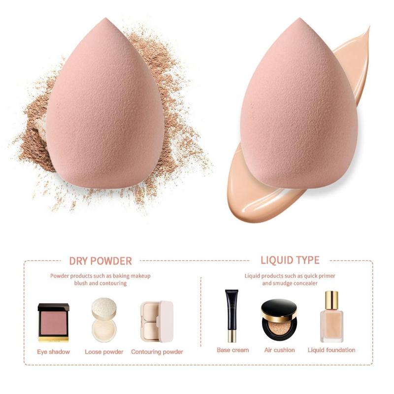 Makeup Accessories, Makeup Brushes & Beauty Sponges & Triangular Puffs & Finger Puffs & Cleaning Bowl, Professional Cosmetic Tool Set for Women