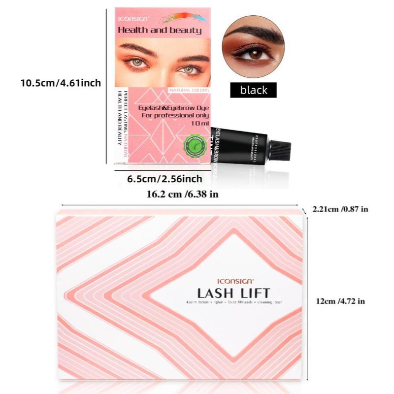 Professional Lash Lift Kit, 1 Set 3 in 1 Eyelash Perm Kit, Quick Lifting & Voluminous Coloring with Complete Tools for Salon Grade Home DIY