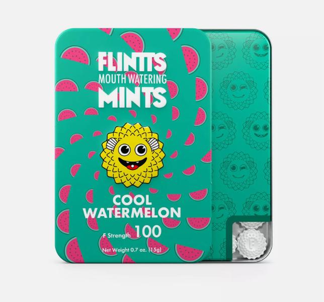 Flintts Mouth Watering Mints - Cool Watermelon - F-Strength 100 - Dry Mouth Mint