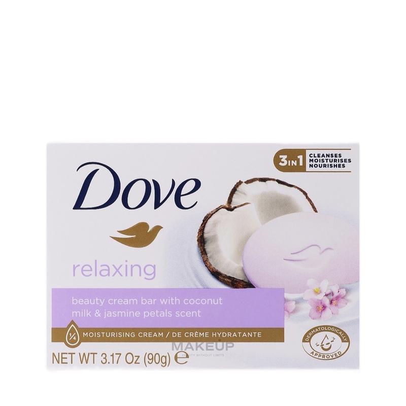 Dove Relaxing Beauty Cream Bar with Coconut Milk & Jasmine Petals Scent - 8 Bars, 90g Aroma Body Care