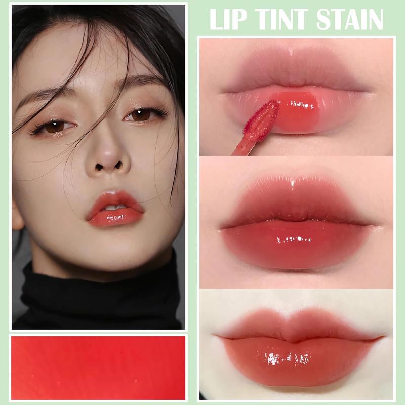 6 Colors Lip Tint Stain Set,Korean Lip Tint Watery Lip Gloss Mini Liquid Lipstick,Multi-use Lip and Cheek Tint Moisturizing Natural Lip Stain,Long-lasting Non-sticky Waterproof Lip Color Makeup Clear Long Lasting