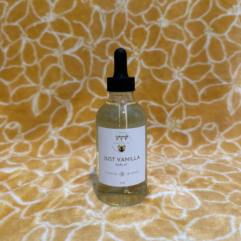 Body Oil - Just Vanilla & Her Warmth Vanilla Brown Sugar for Hydration & Warm Glow - Non-greasy self-care essential