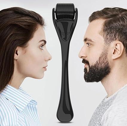 Christmas Gift, Beard & Hair Growth Roller & Massager, 1 Piece Xmas Titanium Needle Beard & Hair Growth Stimulator, Manual Beard Roller, Hair Care Tool For Men & Women New Year Gift Body Care Comfort