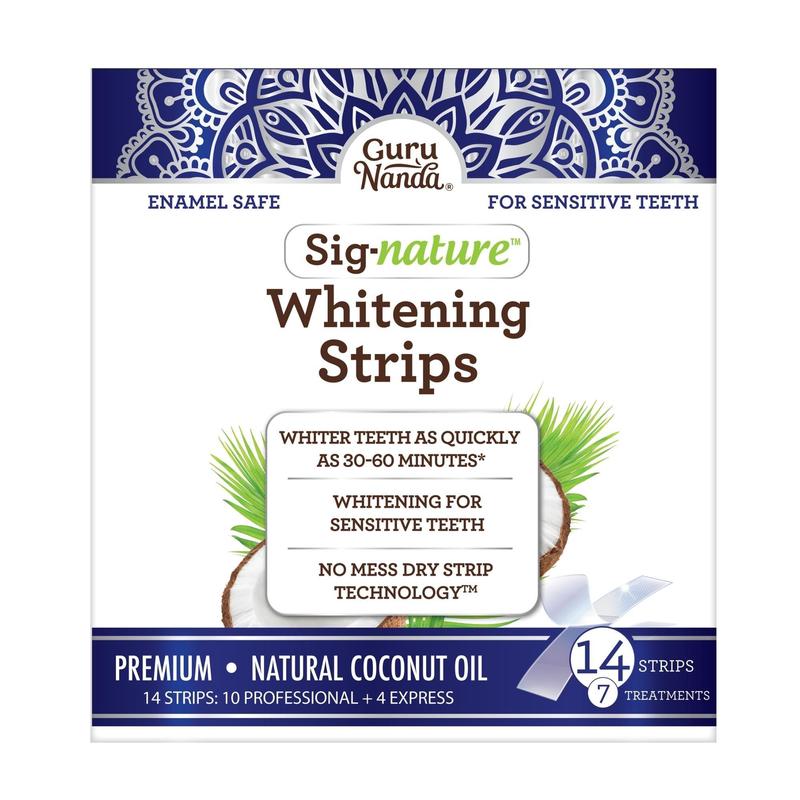 Travel Whitening Kit - GuruNanda Whitening Strips + Cocomint 7 ct travel sachet