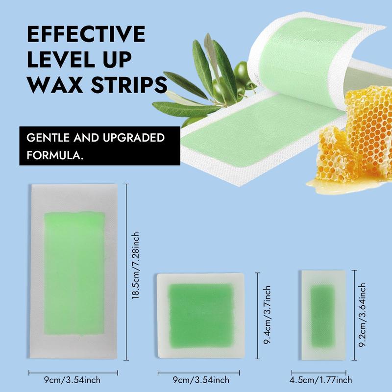 Wax Strips Kit, 70pcs box Painless Waxing Strips & 6 Wax Pre Wipes & 6 Wax Post Wipes, Body Care Products for Women & Men