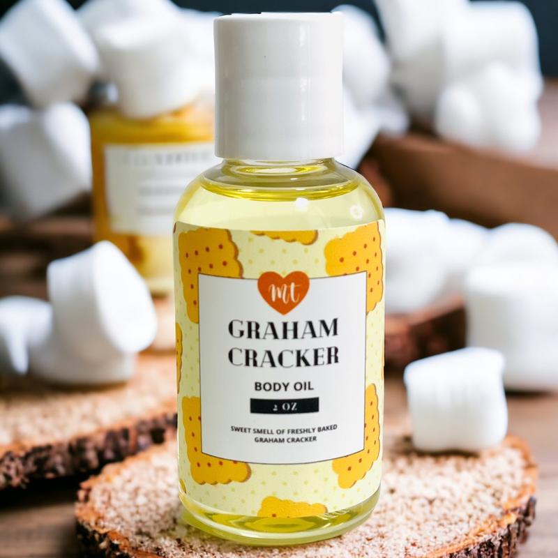 Graham cracker, moisturizing, body oil, Hydrating, natural, cruelty free, vegans friendly Body Care Aroma Lotion