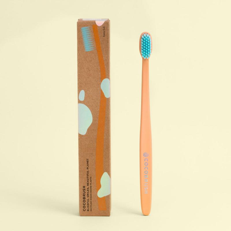 Cocofloss Cocobrush, Ultra-Soft Manual Toothbrush, Dentist-Designed, Gentle on Gums, Made from Recycled Plastic