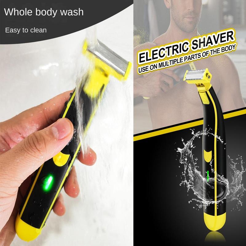 Electric Shaver, Wet and Dry Use Electric Shaver, USB Rechargeable Body Hair Trimmer, Professional Hair Removal Tool for Women & Men, Christmas Gift