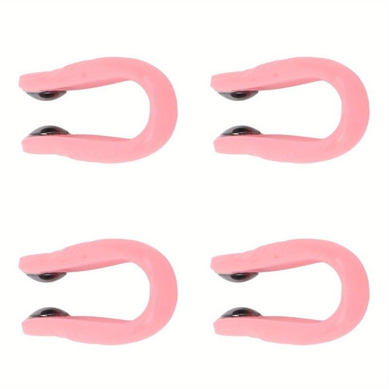 4pcs Acupressure Hand Clip, Stress Reduction Wearable Magnets Headache Migraine Relief Clip, Supporting Acupressure Relaxation, Stress Alleviation, Pink