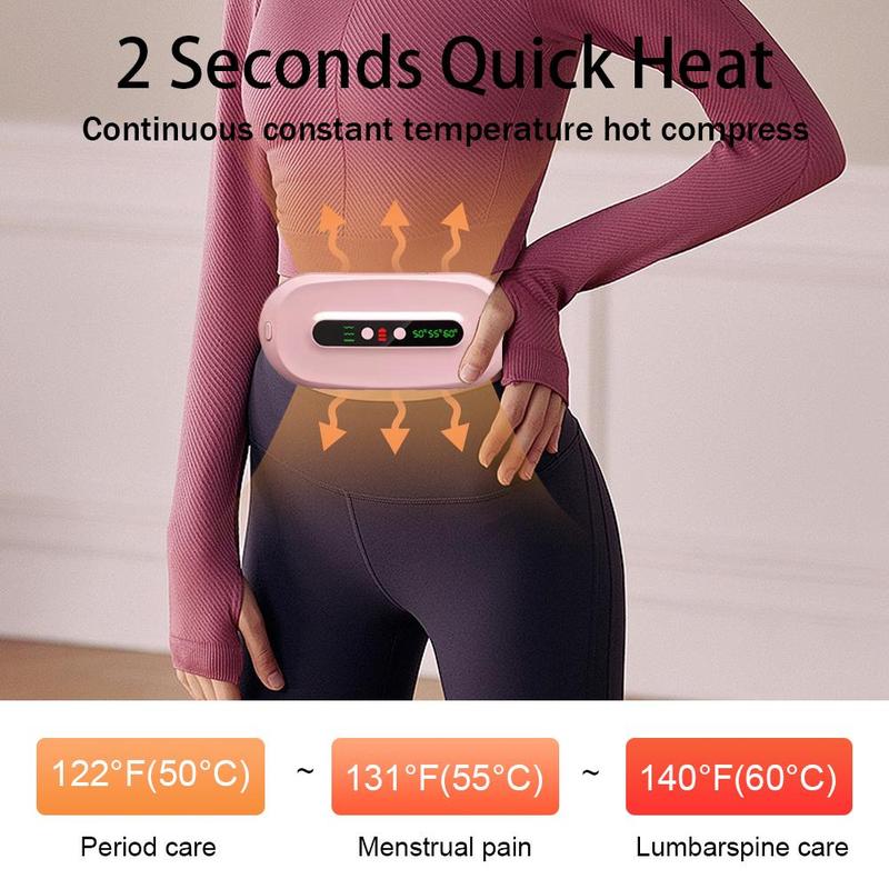 Wearable Electric Menstrual Heating Pad, Hot Massage Heating Pad, warming belt for Cramps with Vibration & Massage, Abdominal Relieve with Three Levels, Best Gifts for Woman