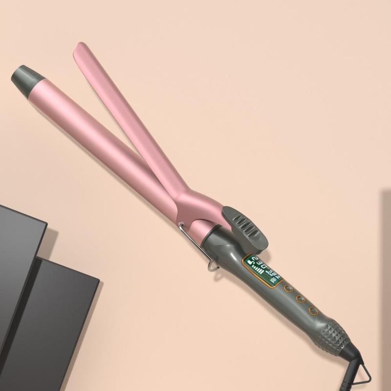 Professional Hair Curler, 1 Count Wave Ceramic Coated Plate PTC Heater LCD Display Curling Iron, Hair Styling Tool for Home & Salon Use