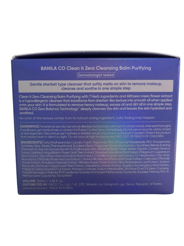 [BANILA-CO] Clean It Zero Cleansing Balm Purifying 100ml - Gentle Makeup Remover for Sensitive Skin