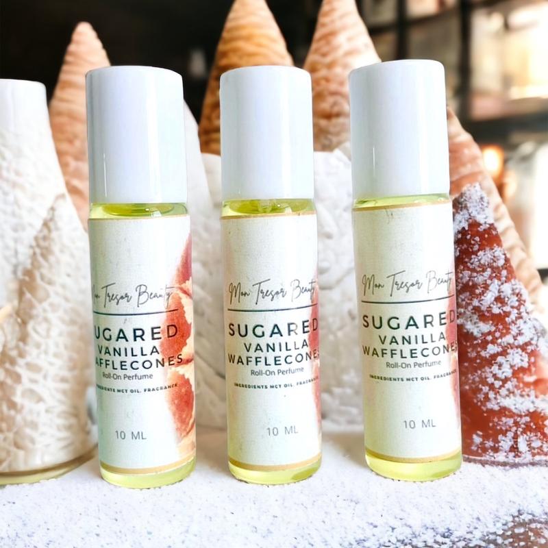 Sugared vanilla waffle cone Body Oil Roll-on, roll on moisturizer, cruelty free roll-on bodyoils vanilla scent