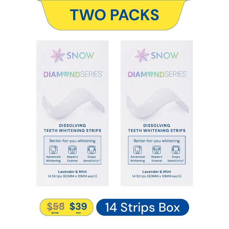 3PACKS!!! SNOW Diamond Teeth Whitening Strips | Gentle & Enamel Safe White Strips for Teeth Whitening | at-Home Dental Hygiene & Tooth Care for a White Smile