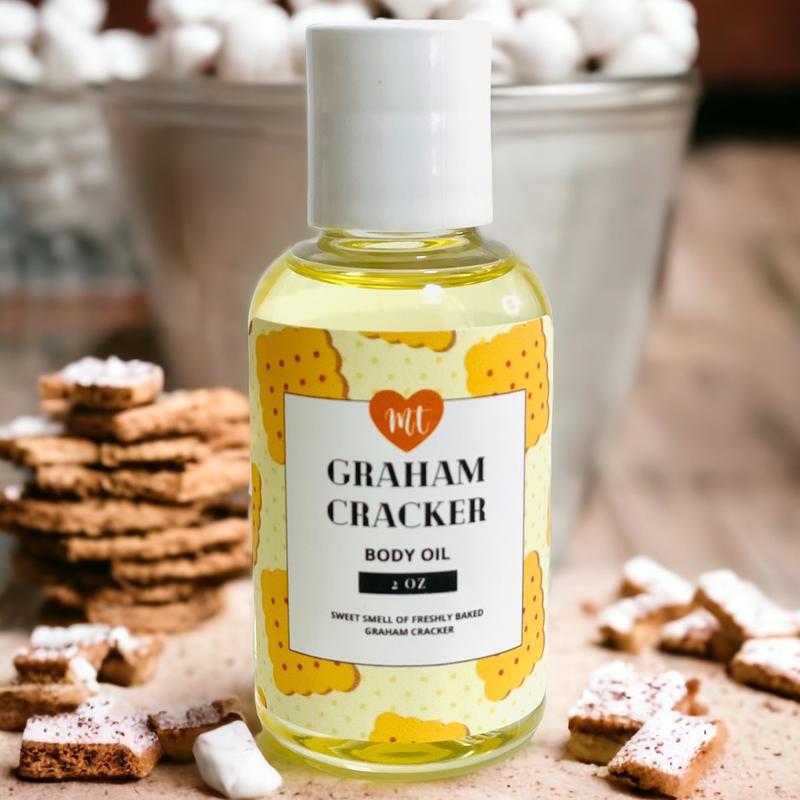 Graham cracker, moisturizing, body oil, Hydrating, natural, cruelty free, vegans friendly Body Care Aroma Lotion