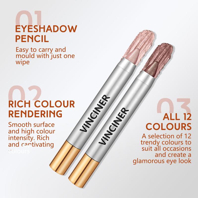 Long Lasting Shimmer Eyeshadow Stick, 1 Count Waterproof Eye Shadow Pen, Eye Makeup Tool for Women