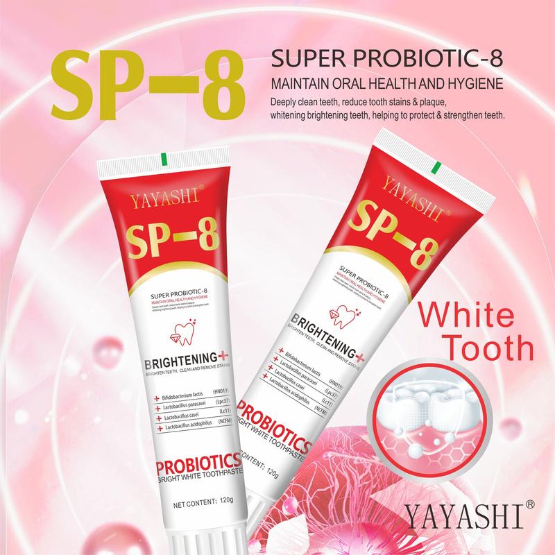 [3 Counts only 14.79$]YAYASHI SP-8 Probiotic Whitening Toothpaste, Free of Fluoride,  Oral Care Toothpaste for Removing Stains & Brightening Teeth