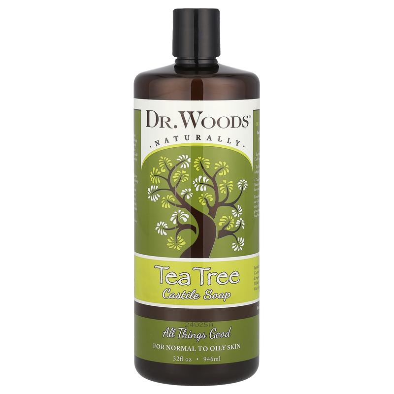 Dr. Woods Tea Tree Castile Soap, 32 fl oz (946 ml)