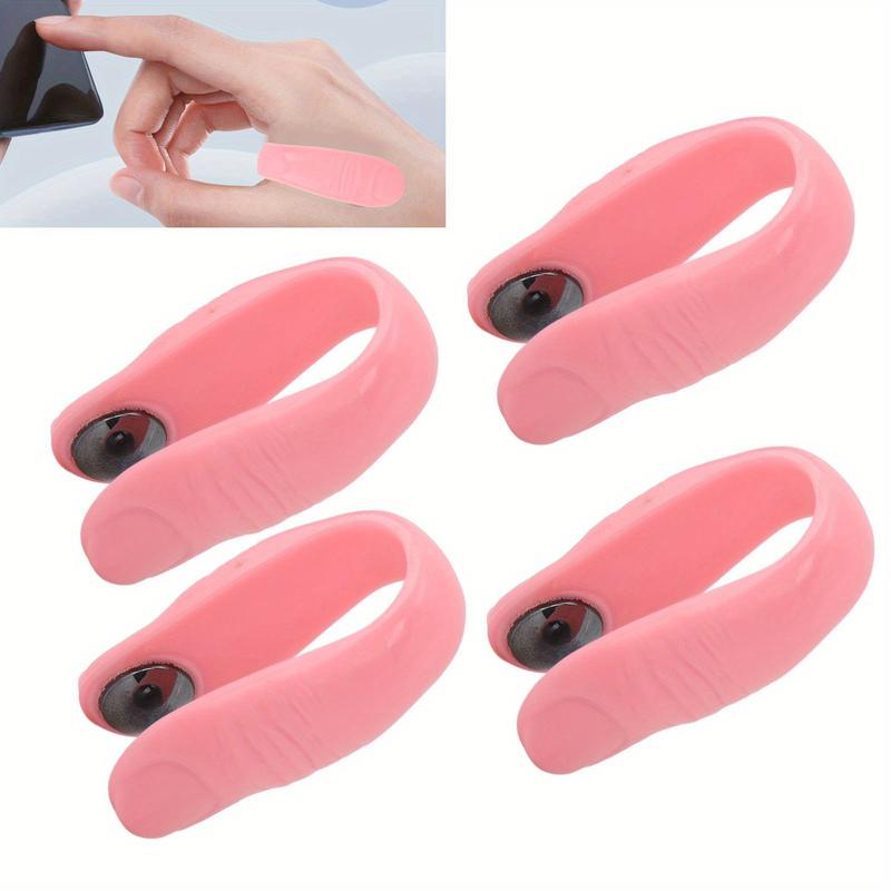 4pcs Acupressure Hand Clip, Stress Reduction Wearable Magnets Headache Migraine Relief Clip, Supporting Acupressure Relaxation, Stress Alleviation, Pink