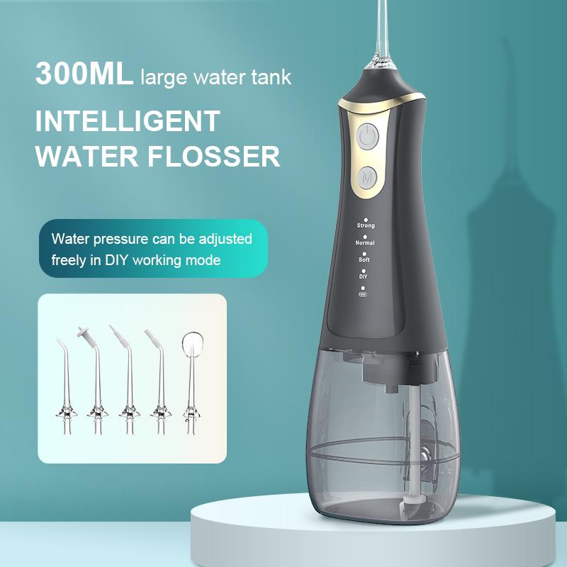 Christmas Gift - Electric Water Flosser for Women, Men, Portable Oral Irrigator with 5 Nozzles for Home & Travel, Waterproof Teeth Cleaner, 4 Modes Teeth Cleaning Tool for Home & Travel, christmas gift ideas Black Friday Deals tiktok shop store