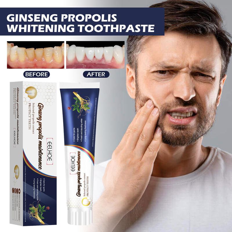 EELHOE Ginseng & Propolis Whitening Toothpaste Cleaning Stains Oral Odor Teeth & Gums Whitening Toothpaste