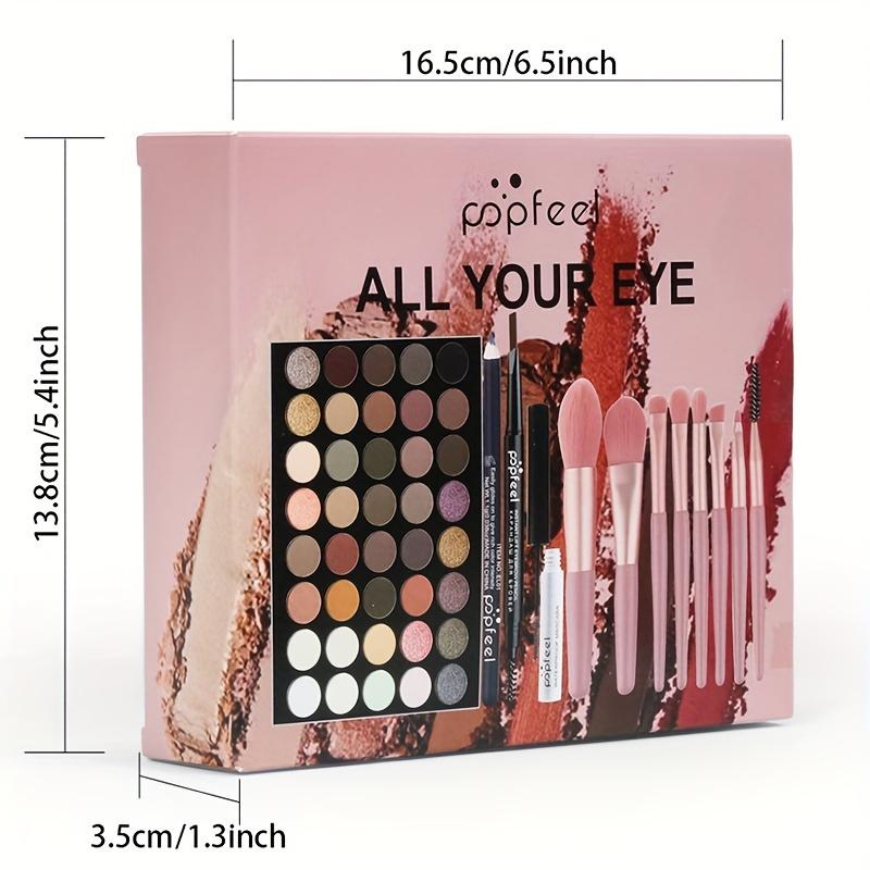 40-color eye shadow palette makeup set tools mascara eye shadow brush eyeliner eyebrow pencil combination set beginner makeup tools Valentine's Day Christmas gift for Halloween Christmas gifts Happy Holidays