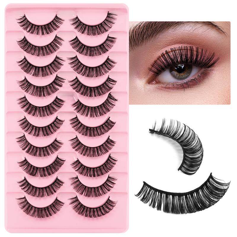 UILULU Eyelash Extension Fluffy  Extensions Daily Makeup Eyelash Extensions 10 Pairs Eyelashes  Lashe Extension D Curl Pack Eyelashes Extensions