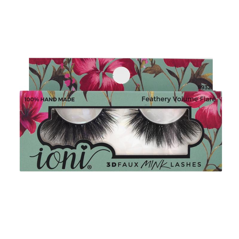 (12 Pairs) Ioni Feathery Volume Flare Lashes - 3D Faux Mink