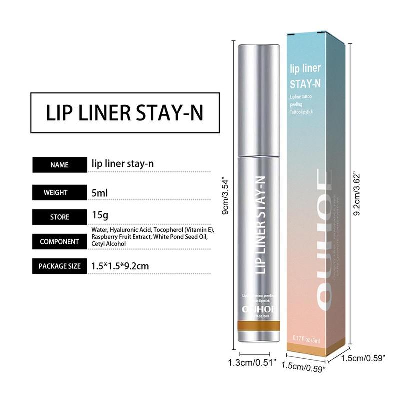 [3 PACK ONLY $19.99] 3PCS Peel Off Lip Liner Stain, Long Lasting Lip Stain Peel Off, Infused with Hyaluronic Acid & Vitamin E