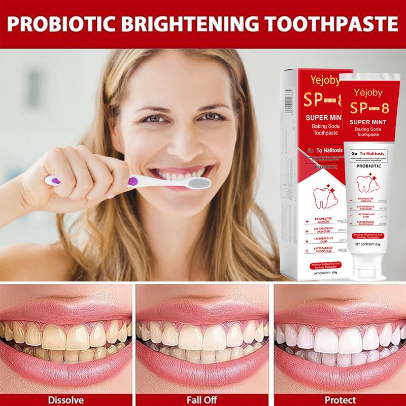 [Only $10.99!!!] SP-8 Triple Whitening Probiotic Whitening Toothpaste, Free of Fluoride, Hydroxyapatite, Anti plaque, Oral Health Management,sp-8,sp-6,sp8,sp6