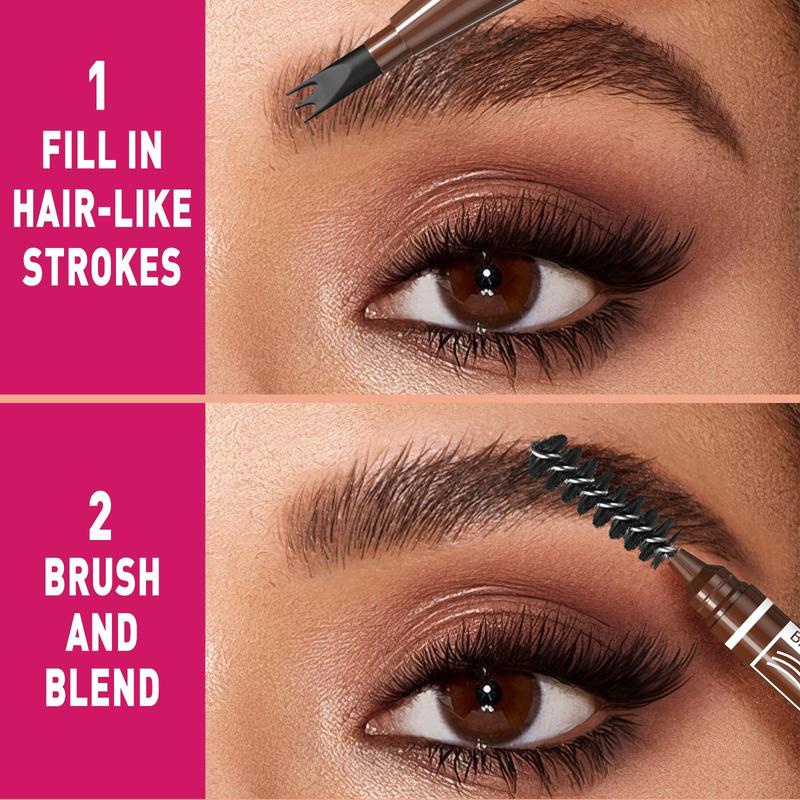 iMethod Eyebrow Pen - Eyebrow Pencil 2-in-1 Dual-Ended Eye Brow Pencils for Women with 3-Fork-Tip and Spoolie Brush Create Natural Hair-Like Defined Brows, Last All-Day