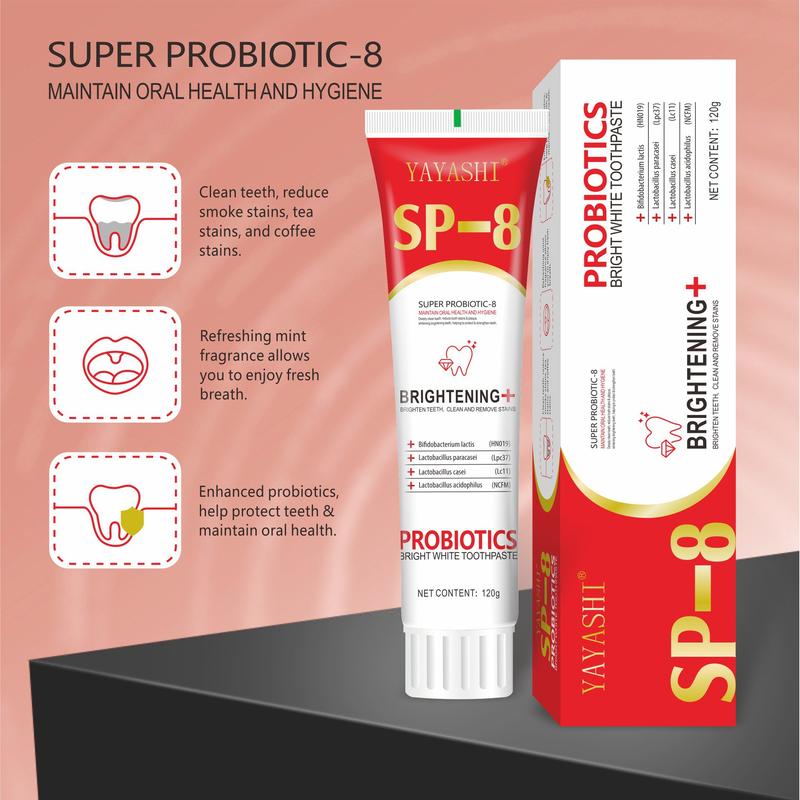 [3 Counts only 14.79$]YAYASHI SP-8 Probiotic Whitening Toothpaste, Free of Fluoride,  Oral Care Toothpaste for Removing Stains & Brightening Teeth