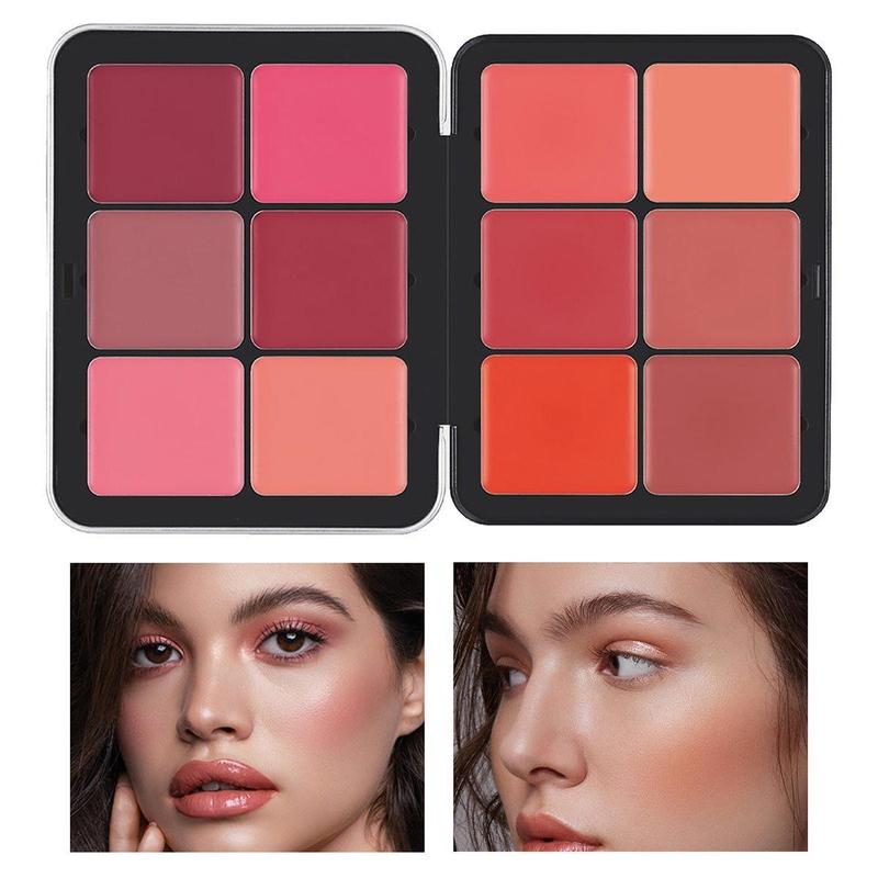 12 Color Concealer & Blush Palette, 2 Counts Matte Concealer & Blush Palette, Long Lasting Concealer & Blush Palette, Highlighter Blush Palette, Makeup Cosmetic Palette for Women & Girls, Makeup Products, Christmas Gift