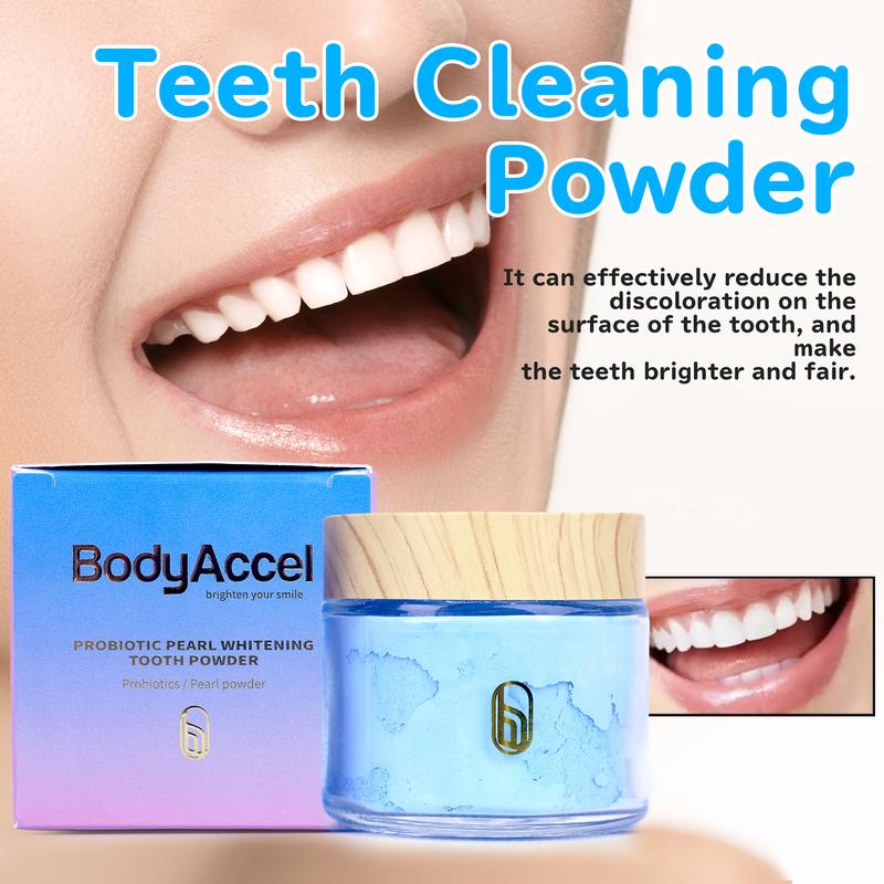 BodyAccel Whitening Tooth Powder Tooth Deep Cleaning Powder Natural Pearl Probiotic