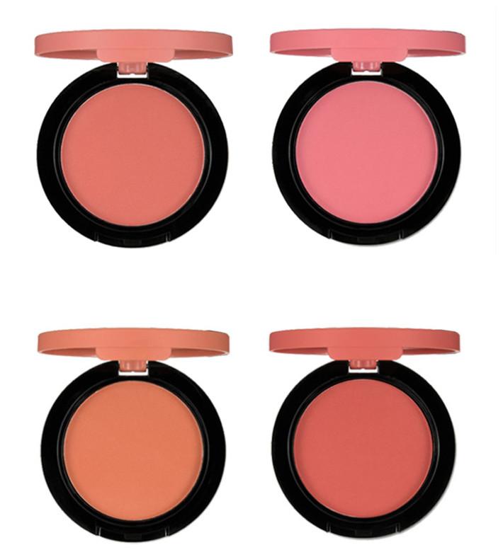 4 Count Long Lasting Powder Blush, Facial Makeup Tool, Light Weight Blush, 4 colors