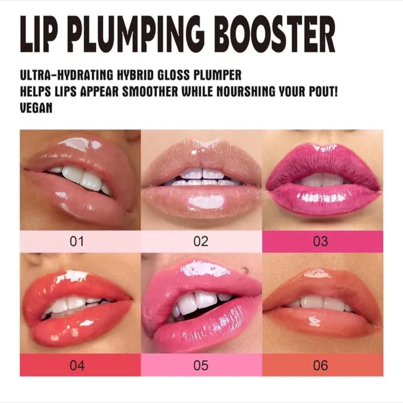 Plumper Glossy Lipstick, Lifter Gloss, Volumizes, High-Shine, Plump& Pout Peppermint Oil Lipgloss Lip Plumper Cosmetic Lip Care