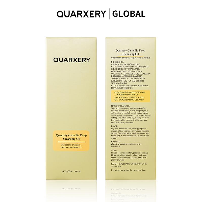 QUARXERY Deep Cleansing Oil, Facial Cleansing Oil, Makeup Remover, Cleanses without Clogging Pores, Re black friday deals sidue-Free, Fragrance and Colorant Free, All Skin Types