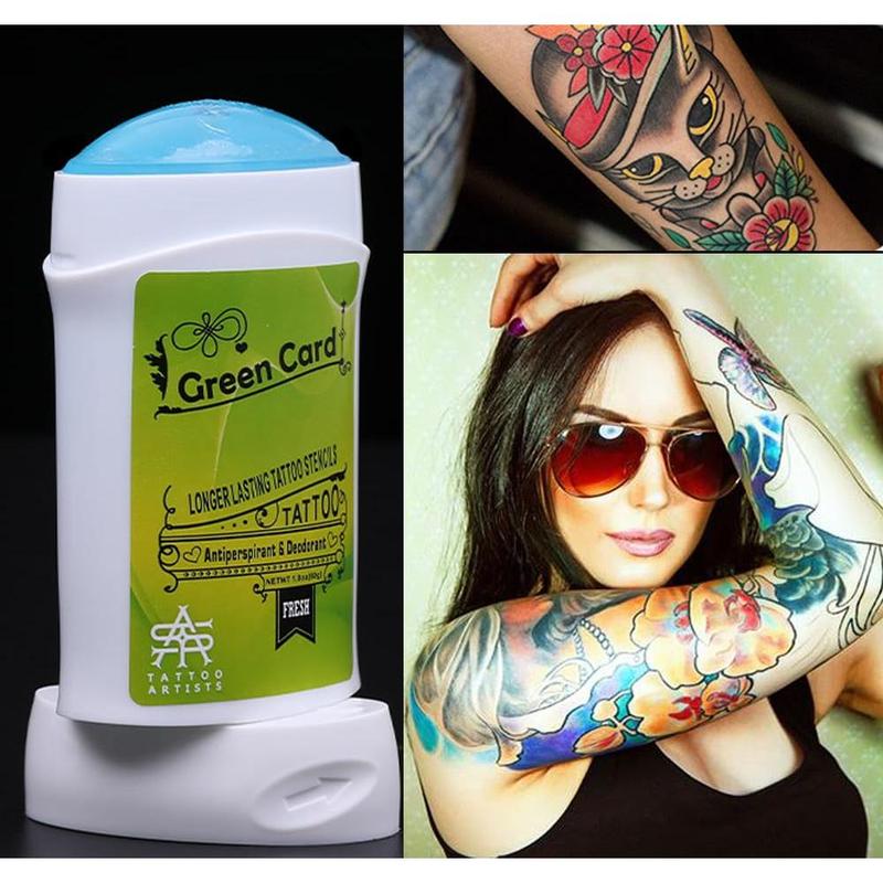 Tattoo Transfer Stick, Tattoo Skin Solution Soap Cream Gel for Transfer Stickers Paper Machine Stencils, Temporary Tattoo Supplies Accessories, Clean Dry Protection Antiperspirant Deodorant; ZYG Durable Cosmetics Durable Cosmetics