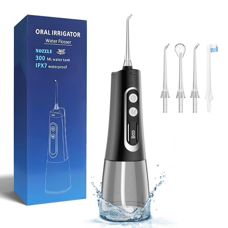 Water Flosser,Oral Irrigator,  9 Cleaning Modes, Deep Clean Your Teeth, Detachable 300ml Water Tank Kit Cordless  Cleansing Toothbrush