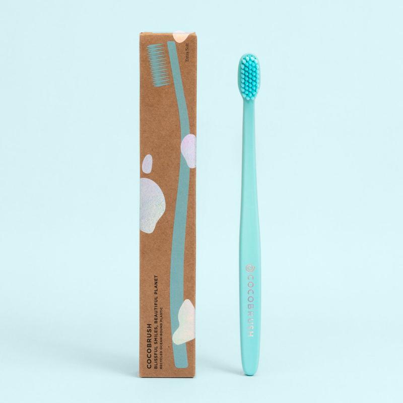 Cocofloss Cocobrush, Ultra-Soft Manual Toothbrush, Dentist-Designed, Gentle on Gums, Made from Recycled Plastic