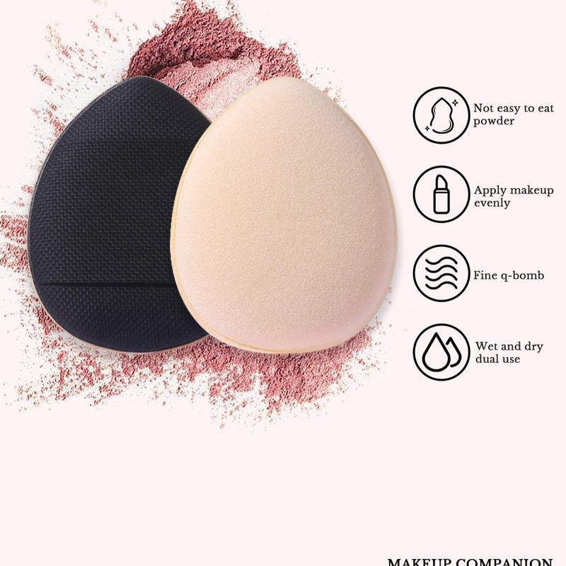 Makeup Sponge & Powder Puff Set, 1 Set Multi-use Cosmetic Brushes & Makeup Puff for Facial Detailing, Portable Brush Cleaning Pad, Makeup Accessories for Women